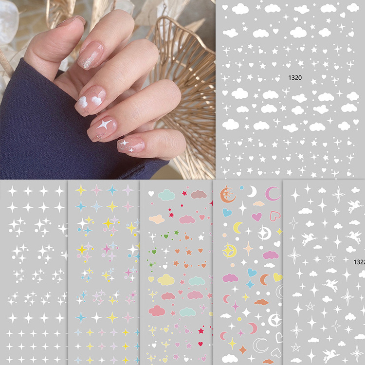 TSZS Cloud Star Moon Heart Nail Art Self-Adhesive Decals Stickers Decorations Accessories