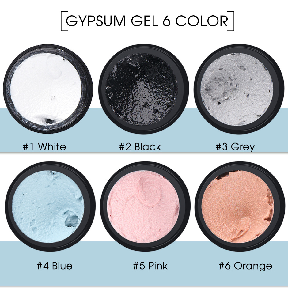 5ml Gypsum Gel Nail Plaster Glue 3D Sand Texture Soak Off Gel Nail Art Polish Varnish Manicure DIY Create Drawing Design