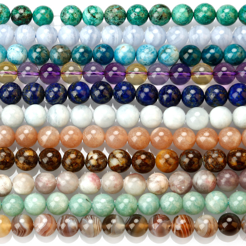 matte gemstone crystal quartz loose beads natural stone beads