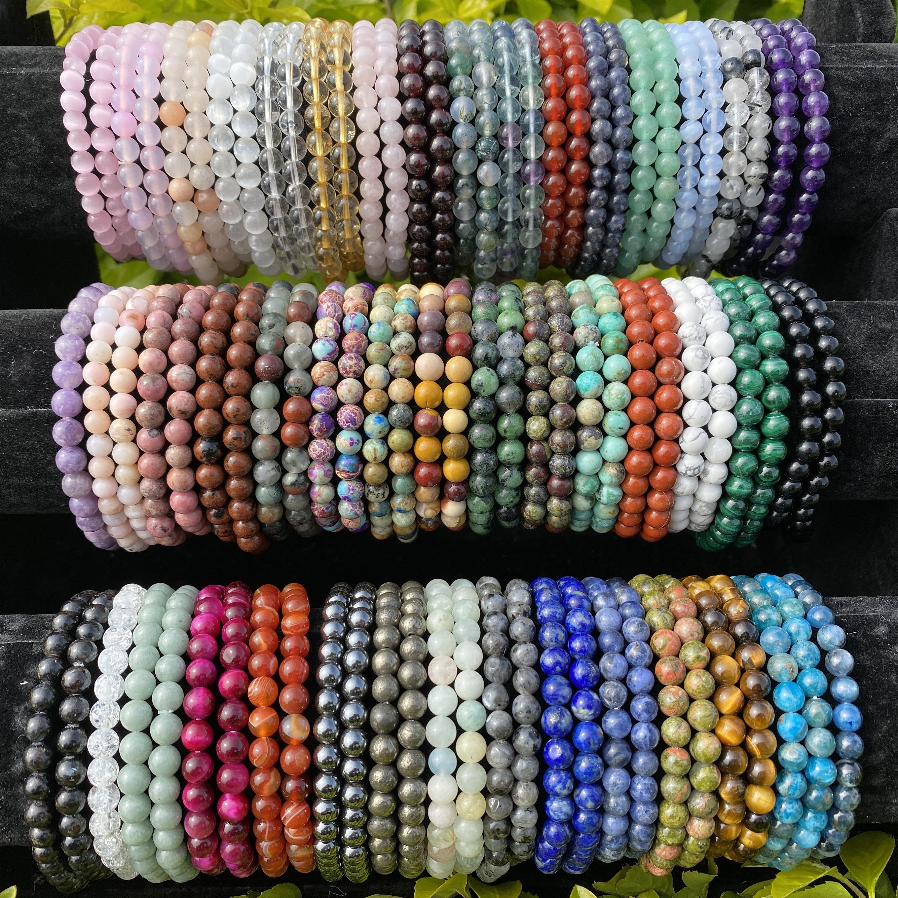 new arrival fengshui natural Genuine Gemstone Round Beaded Healing Crystal Bracelet ,handmade men women stretchy beads bracelet