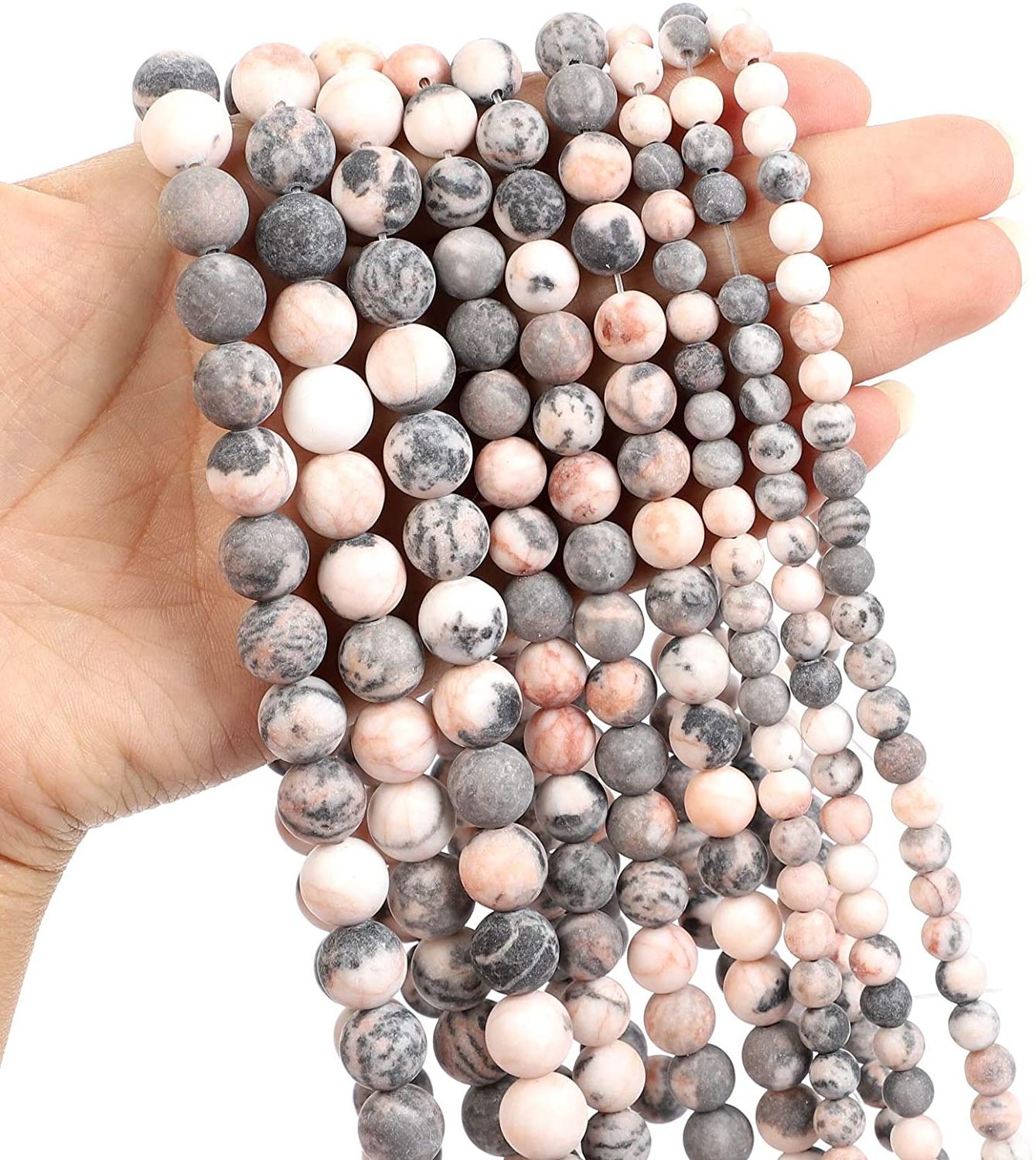 matte gemstone crystal quartz loose beads natural stone beads