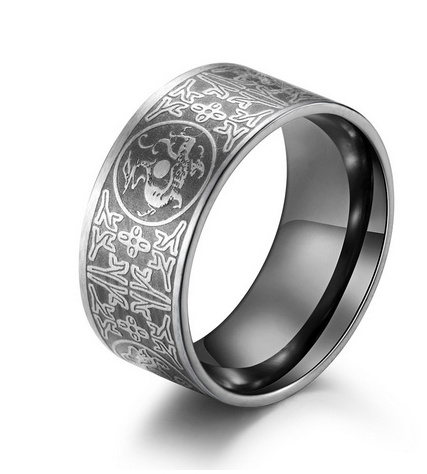 GWTNN OEM Anillo De Titanium Engraved Men Mexican China Ring