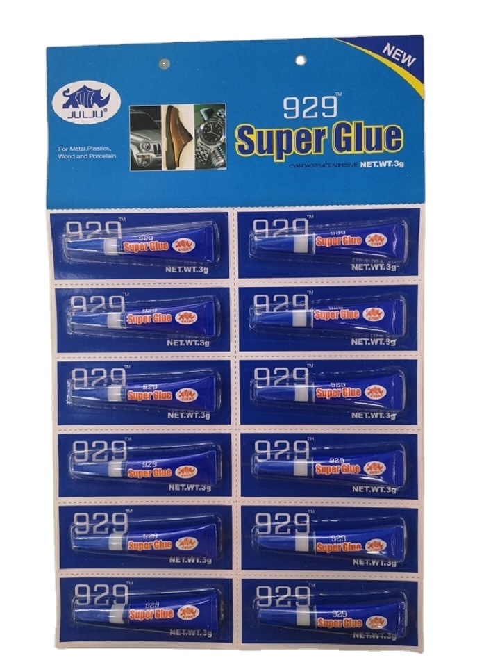 12pcs Single blister Super Glue For Wood Plastic Ceramics Rubber Metal