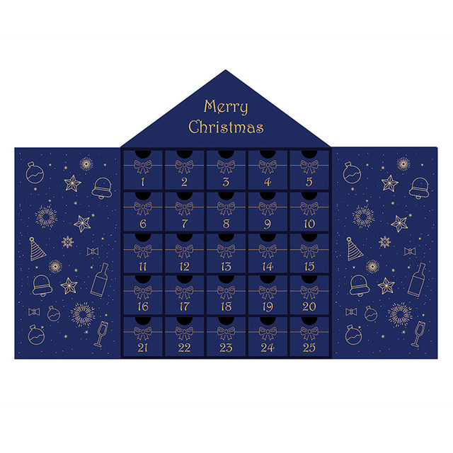 OMT Custom Luxury 12 Days Advent Calendar Dates Present Gift Packaging Rigid Paper Cardboard Box Of Calend Christmas Cookie