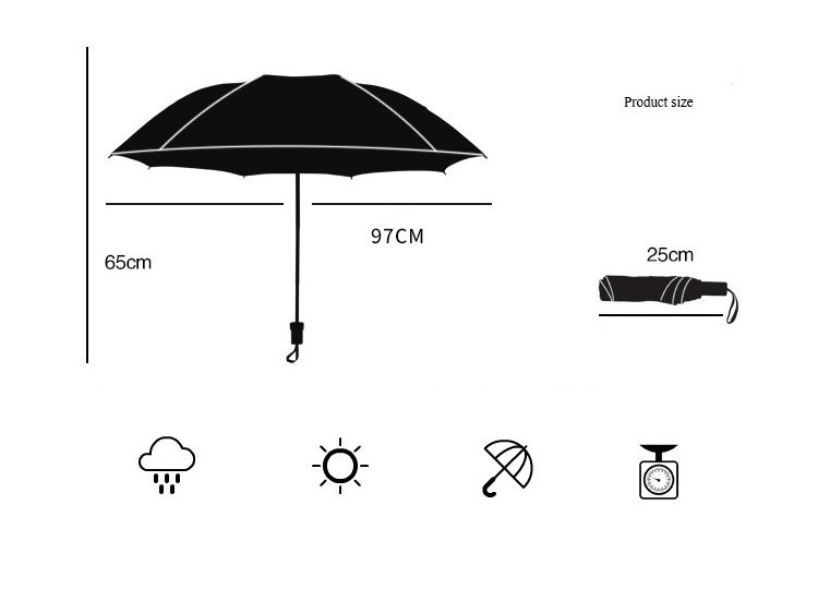 Cute creative Vinyl sun umbrella uv protection sunshade female sun protection triple folding umbrella