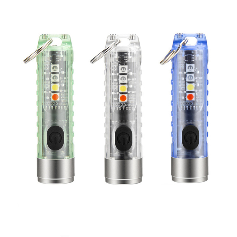 Mini Work Light Camping COB LED Torch Rechargeable Keychain Emergency Lighting Multifunctional Magnetic Portable Flashlight