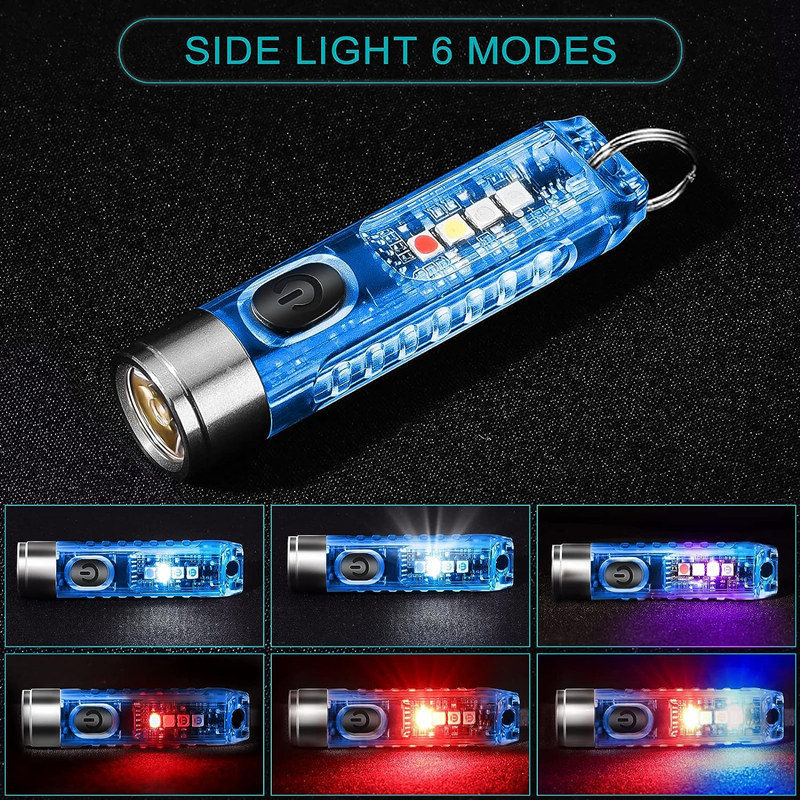 Mini Work Light Camping COB LED Torch Rechargeable Keychain Emergency Lighting Multifunctional Magnetic Portable Flashlight