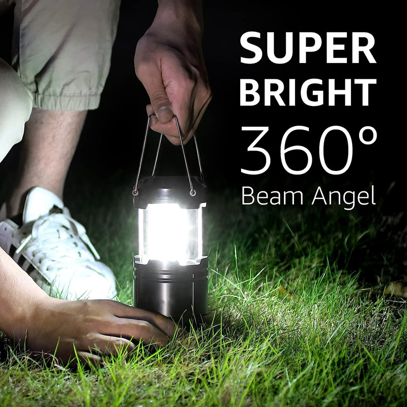 Portable LED Battery Powered Lamp Lights Magnetic Base and Foldable Hook Camping lamp for Emergency Use or Campsites