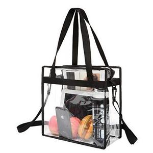 Custom  plastic transparent  bags vinyl   tote bags  beach  clear pvc crossbody stadium bag