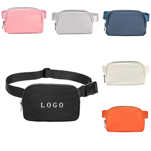 Wholesale Nylon Crossbody Fanny pack bag Women Shoulder waist bag Unisex lulu mini belt bag  for traveling running hiking