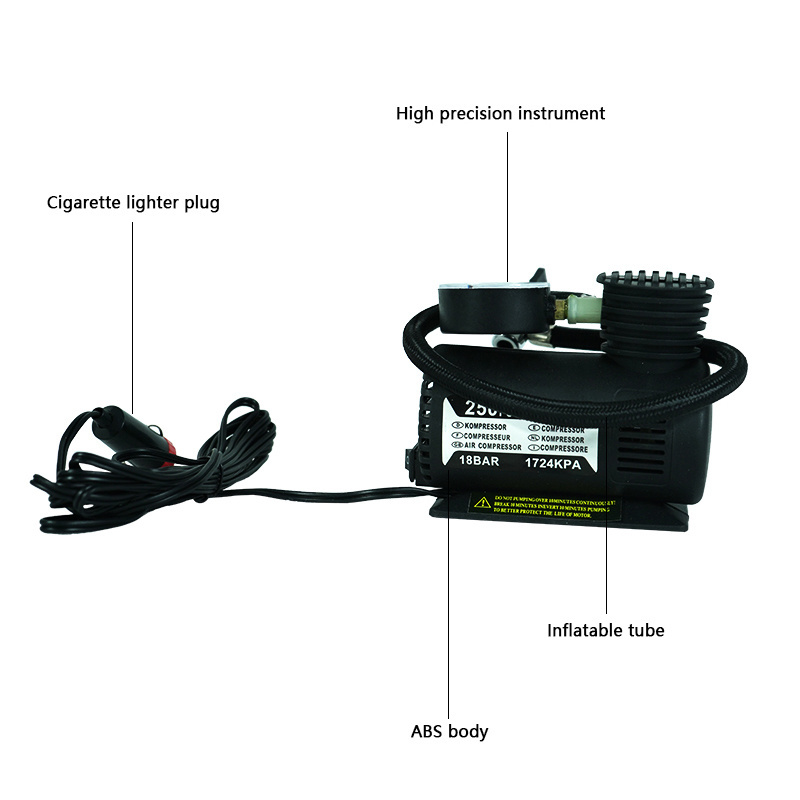 Superior Quality Portable Air Compressor Car Tire 12V Mini Electric Air Inflator Pump For Car