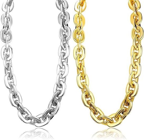 Jumbo Gold Chain Plastic Jumbo Necklace Big Chunky CCB Chains for Party Costume Accessory 39.4 Inch/100cm