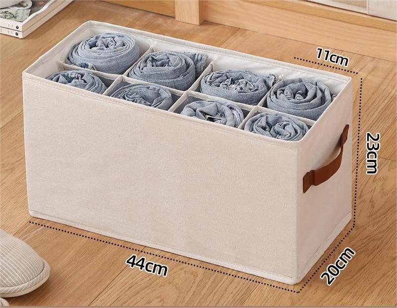 Custom Logo Clothes jeans underwear compartments organizer closet layering storage box Drawer Divider Home Organizer With Handle