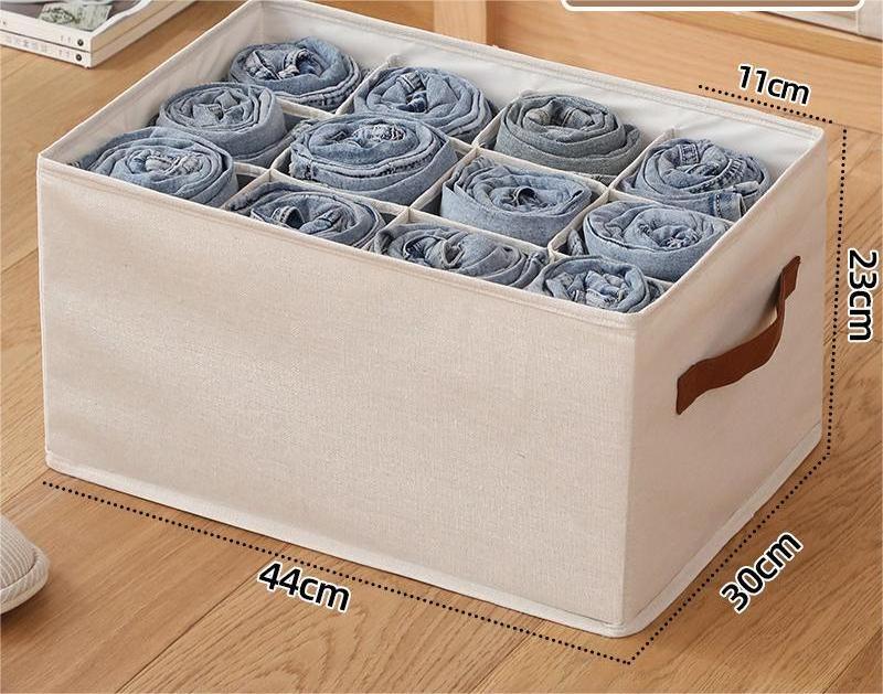 Custom Logo Clothes jeans underwear compartments organizer closet layering storage box Drawer Divider Home Organizer With Handle