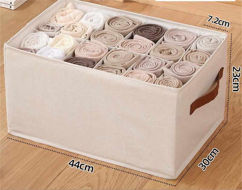 Custom Logo Clothes jeans underwear compartments organizer closet layering storage box Drawer Divider Home Organizer With Handle