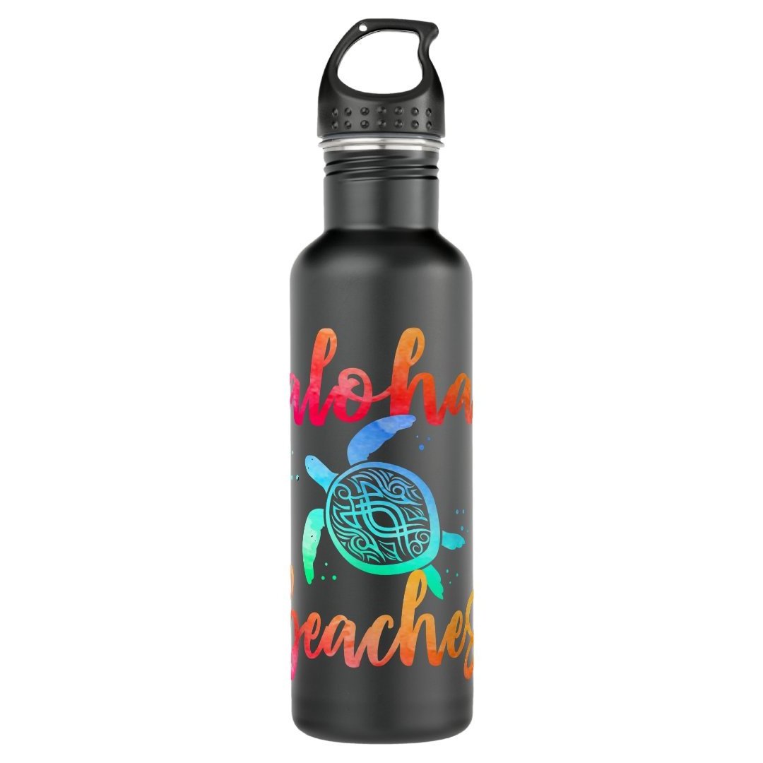 24oz Hawaiian Sea Stainless Steel Water Bottle Canteen Great For Hiking & Biking