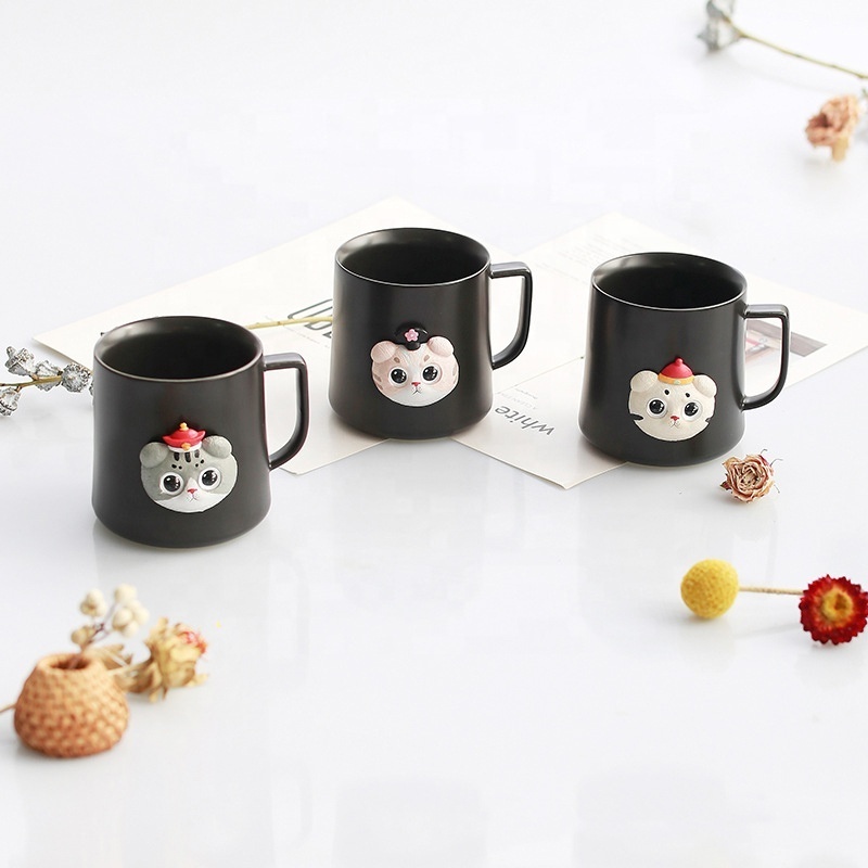 3d smooth cute cartoon cat mug couple double living room tea coffee mug