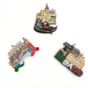 Venezia Italy Milan Cultural Creative Souvenirs Foreign City Scenery Shape Magnetic Stickers Coastal Style Refrigerator Magnets