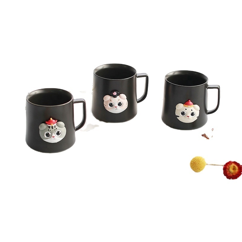 3d smooth cute cartoon cat mug couple double living room tea coffee mug