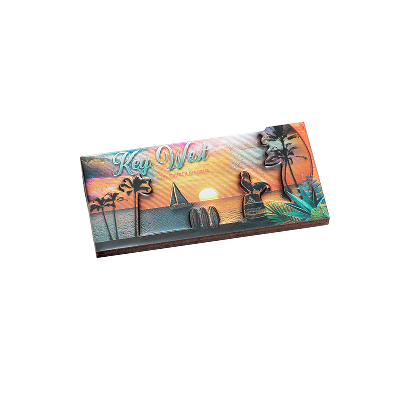 Custom Design Magnet Board 3D Epoxy Wood Fridge Magnet For Hollywood Miami Beach Souvenir