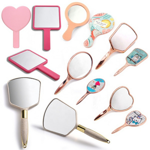 Custom Designs Comfy Hand Mirrors Personal Vintage Makeup Mirror Handheld Mirror With Handle