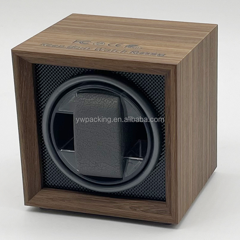 Luxury Walnut Wood Safe Men Watch Storage Box Automatic Silent Rotate Watch Winder