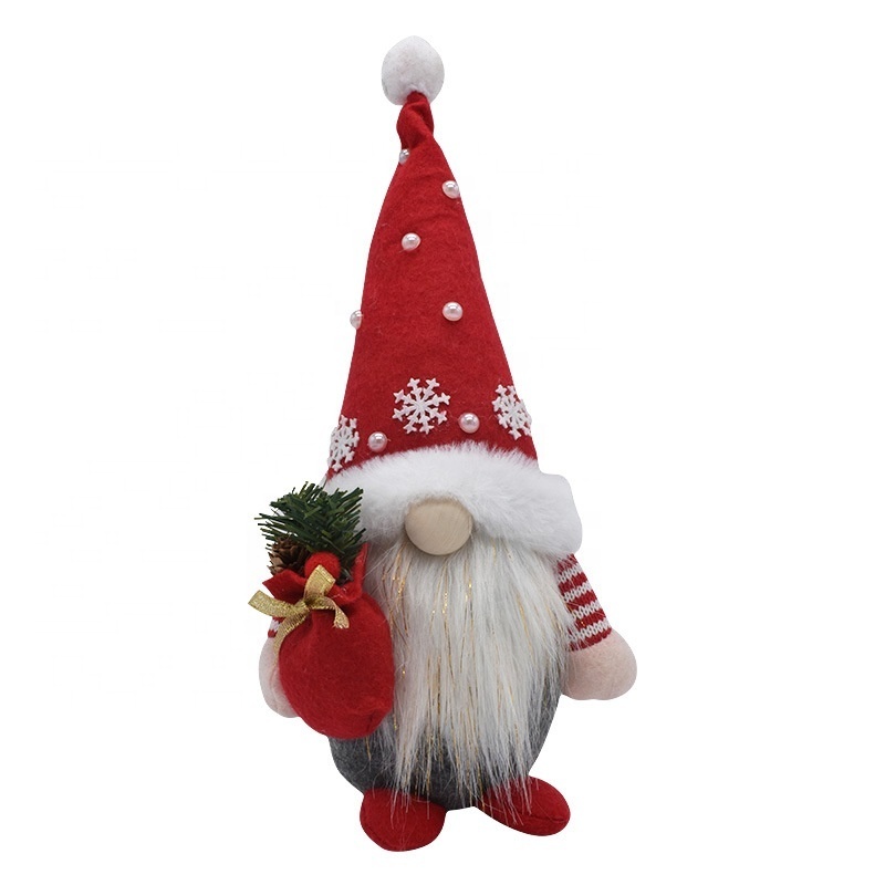 PaFu New Christmas Doll Ornaments Decoration Christmas Red Green Faceless Doll Christmas Dwarf Elf Gnome Doll Decoration