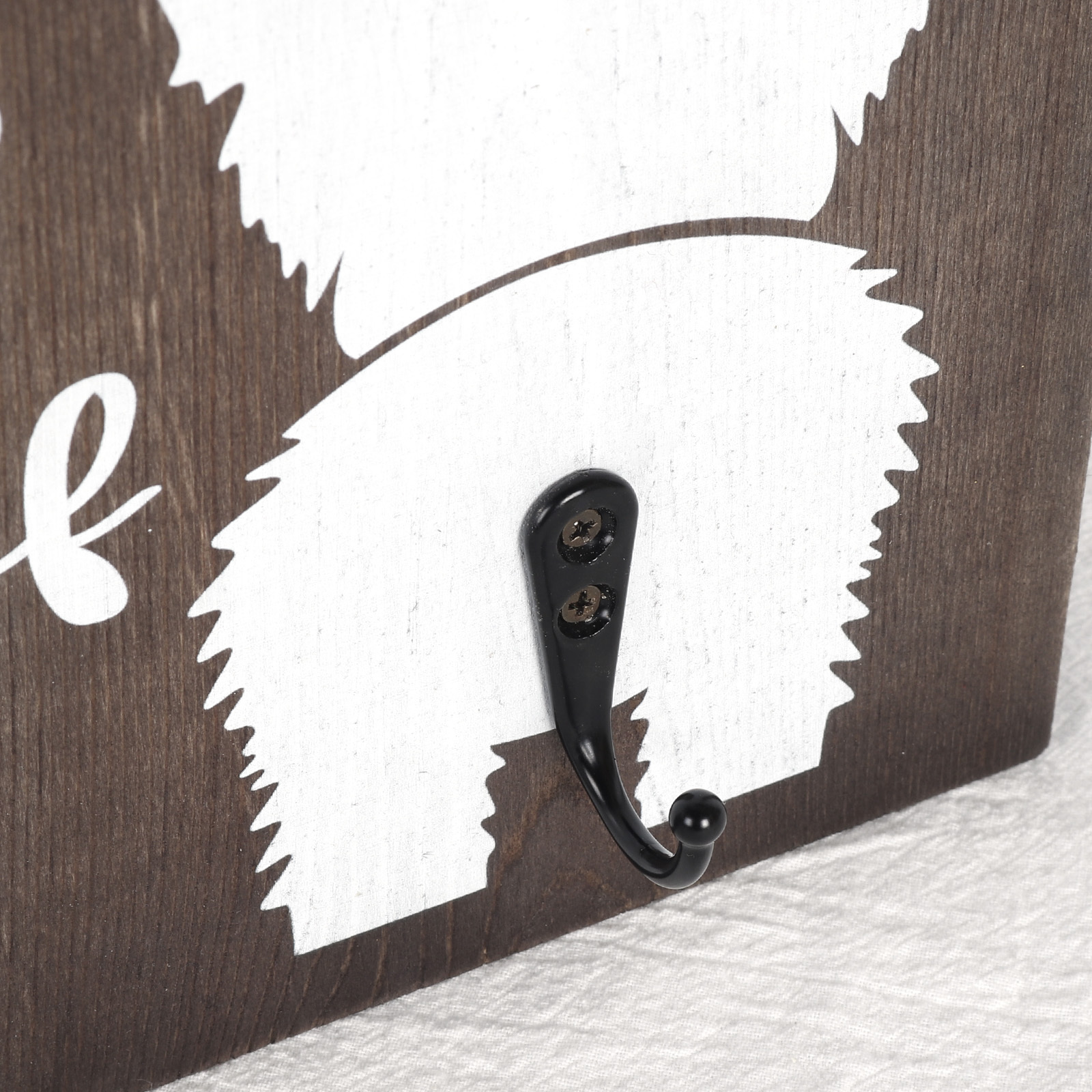 Customized Wall Mount Wood Dog Leash Hook Hanger Key Holder