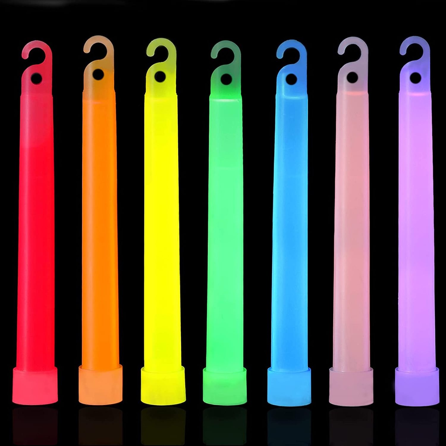 Pafu Glowsticks for Parties and Kids Chem Light Sticks with 12 Hour Duration Ultra Bright 6 Inch Large Glow Sticks