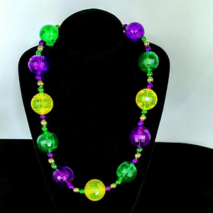 Pafu Mardi Gras Party Supplies Carnival Party Favor LED Light Up 41" Mardi Gras Bead Necklaces