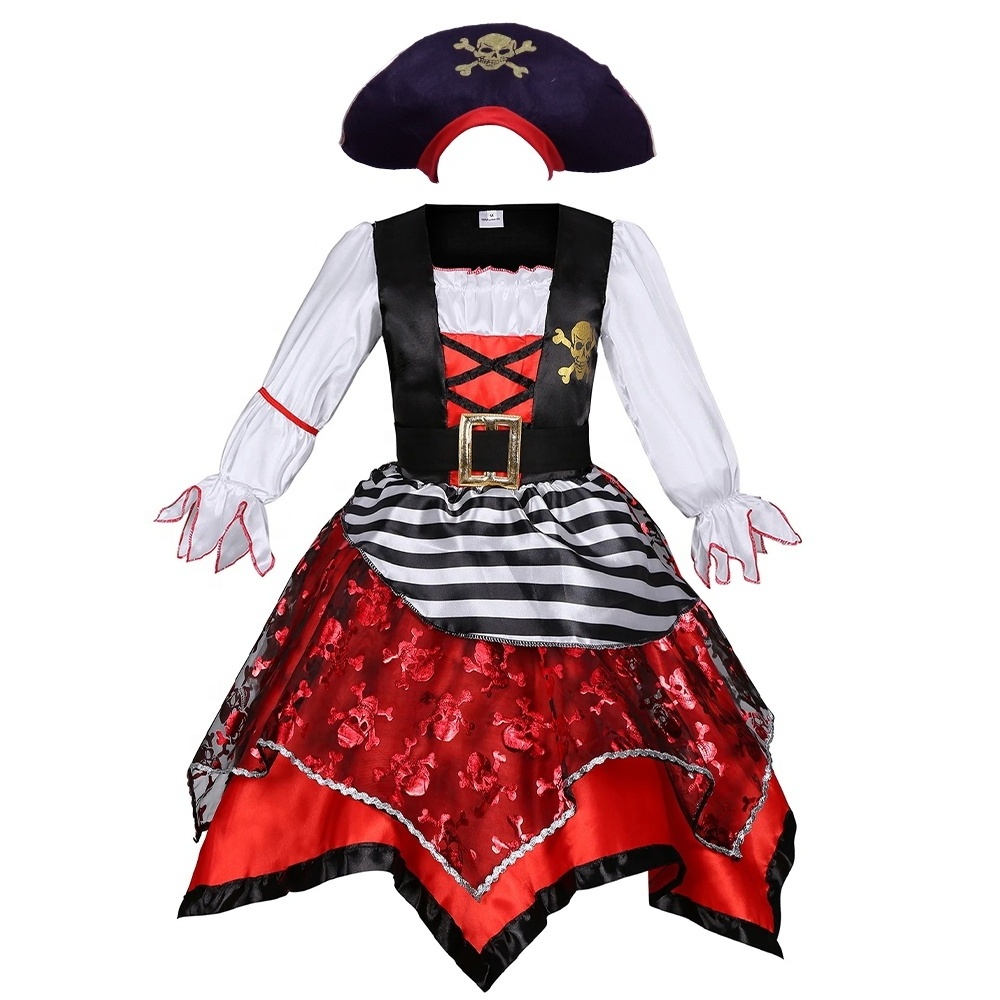 Halloween Party Dress Up girl Pirate Costume Buccaneer Princess Costume