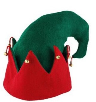 Wholesale Christmas Fancy Felt Elf Ears Hat With Jingle Bells Dress