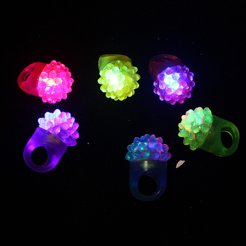 Pafu Glow in the Dark Party Supplies LED Finger Light Up Finger Ring Toys LED Party Strawberries Finger Lights for Kids