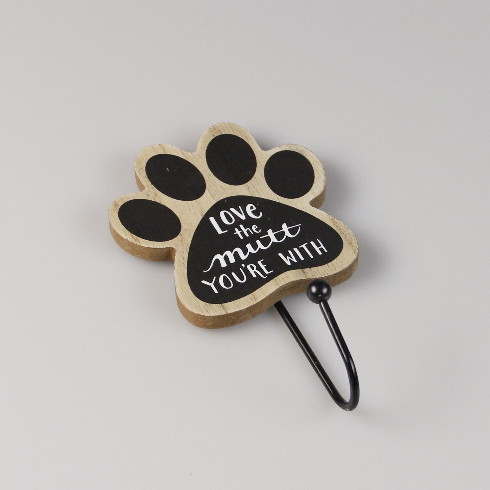 Dog Mom Gifts Paw Prints Wood Rustic Dog Leash Hook Pet Hanger Let's go for a walk Sign