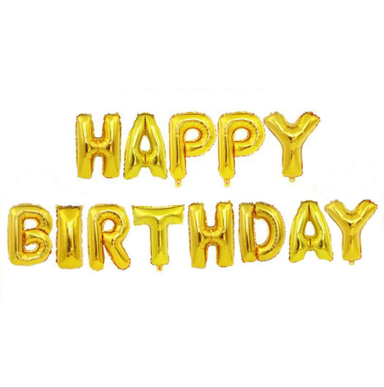 Birthday Party Decoration Supplies 16 inch HAPPY BIRTHDAY  letter aluminum foil balloon suit