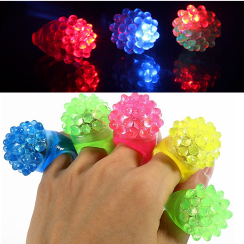 Pafu Glow in the Dark Party Supplies LED Finger Light Up Finger Ring Toys LED Party Strawberries Finger Lights for Kids