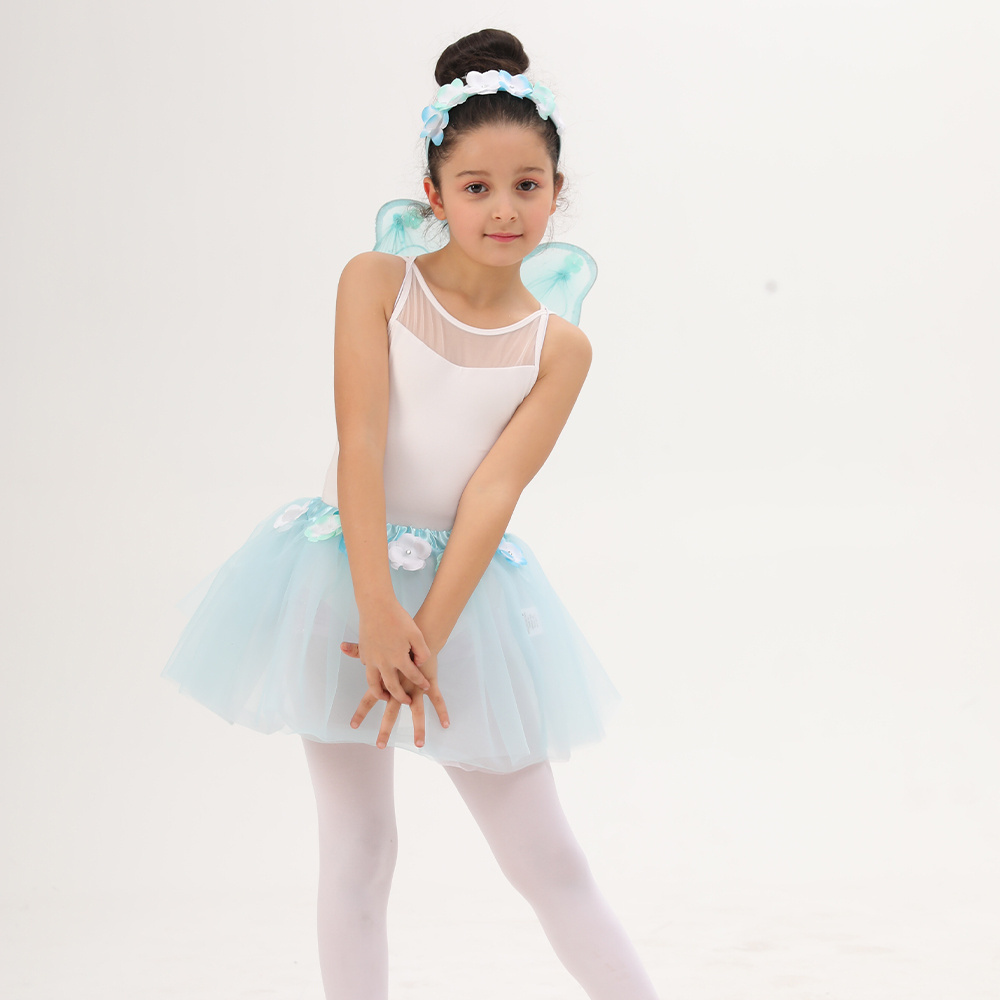 Pafu Dress Up By Design Kids Girl Halloween Clothes Pink Blue Hairbands with Flower Tutu Skirts Butterfly Wings