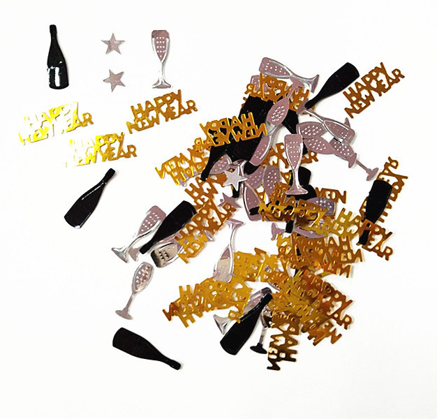 Pafu mixed color and design happy new year party confetti