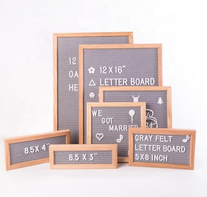 Changeable Felt Letter Board with Letters Numbers Symbols Changeable Wooden Message Board Sign Wood Letter Board