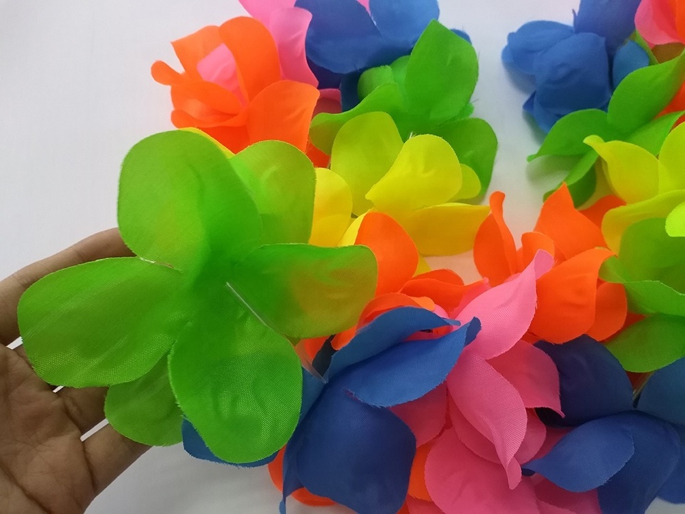 PAFU High Quality Hawaiian Party Favors Hawaiian Luau Flower Lei Necklaces