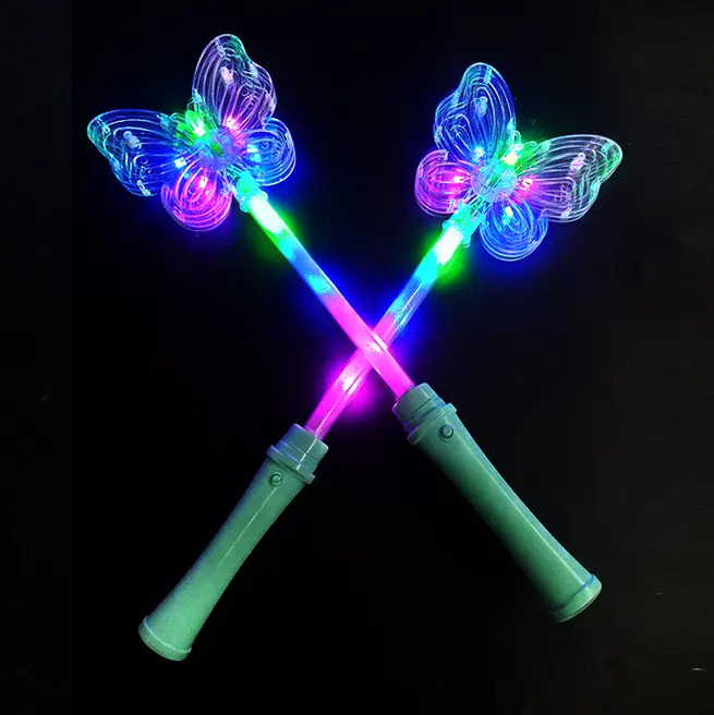 Pafu New 8 LED Butterfly Glow Sticks Concert Party Flash Wands Glow in the Dark Light up Led Butterfly Glow Stick