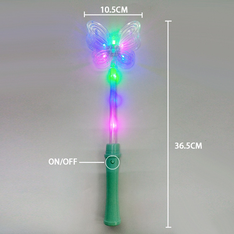 Pafu New 8 LED Butterfly Glow Sticks Concert Party Flash Wands Glow in the Dark Light up Led Butterfly Glow Stick