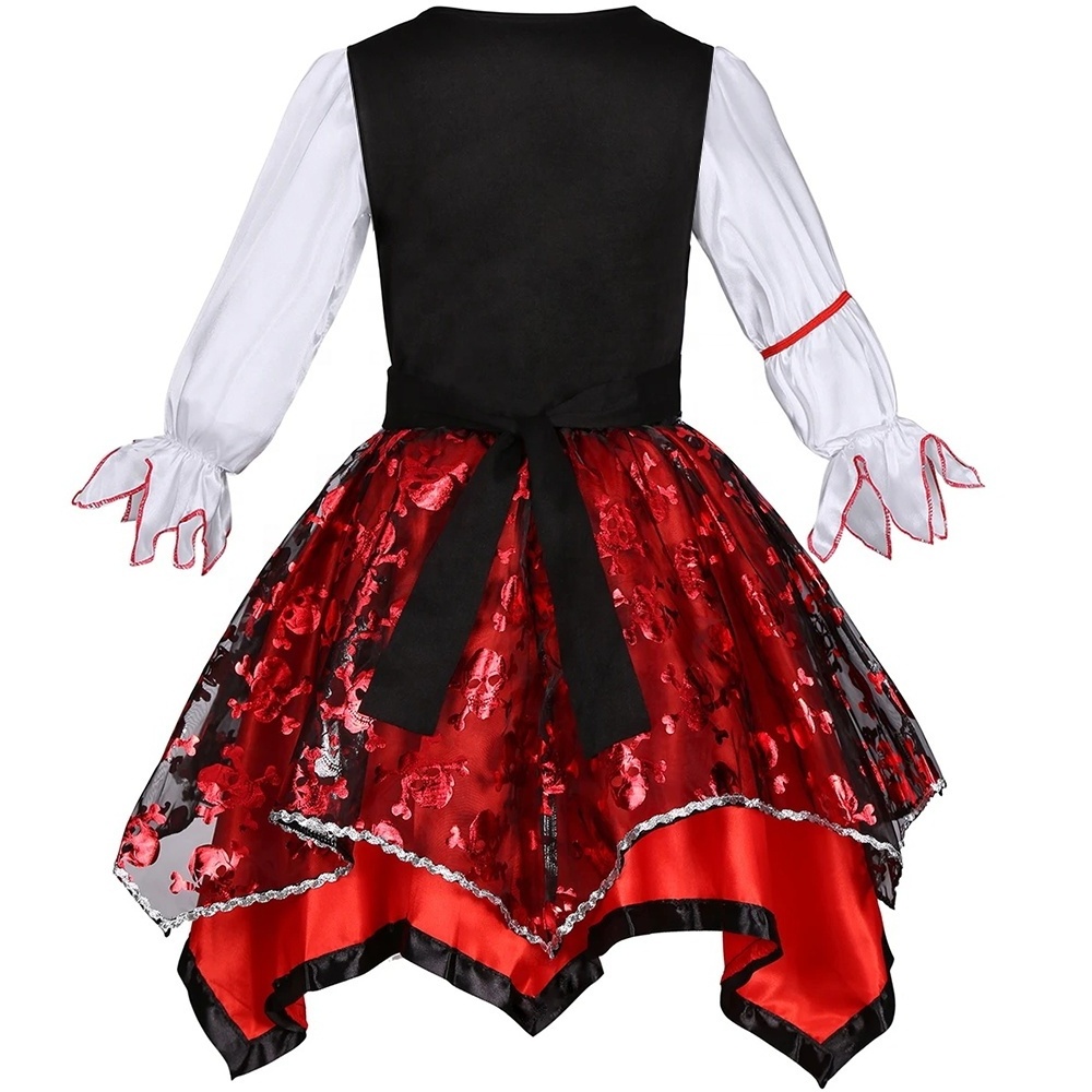 Halloween Party Dress Up girl Pirate Costume Buccaneer Princess Costume