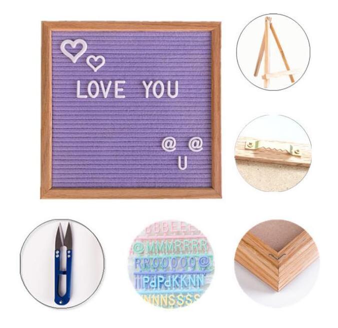 Changeable Felt Letter Board with Letters Numbers Symbols Changeable Wooden Message Board Sign Wood Letter Board