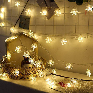 Christmas New Year Party Decoration 2 Meter 10 Lights Snowflake Lighting Christmas Ornament Snowflake LED String Lights