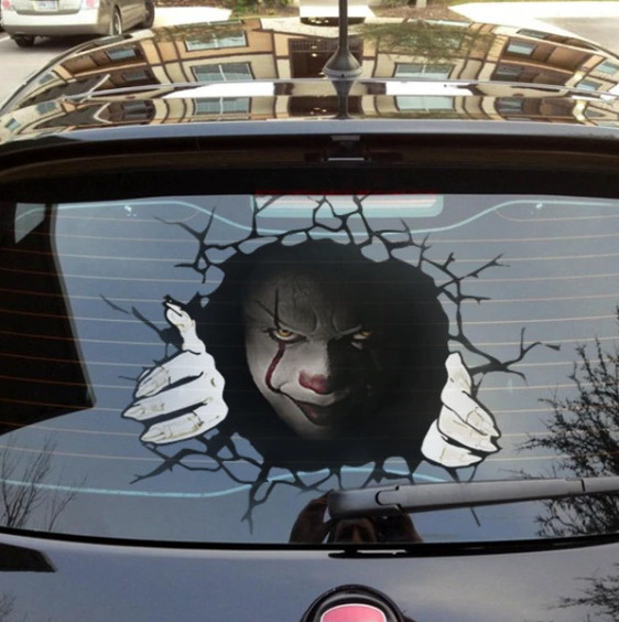 20*30 cm Horror Wall Stickers Silent  Sticker Car Window Home  Decal Decor Party Happy Halloween Wall Floor Sticker