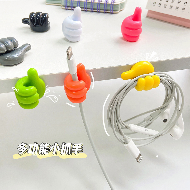 Wholesale Cute Thumb Hooks Wire Organizer Wall Hooks Hanger Strong Wall Storage Holder For Kitchen Bathroom