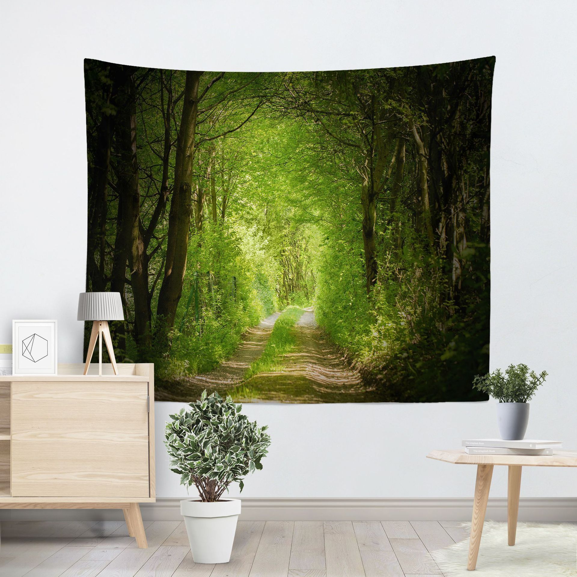 2021 new forest scenery style home tapestry wall decoration beach towel sitting carpet wall hanging tapestry home decoration