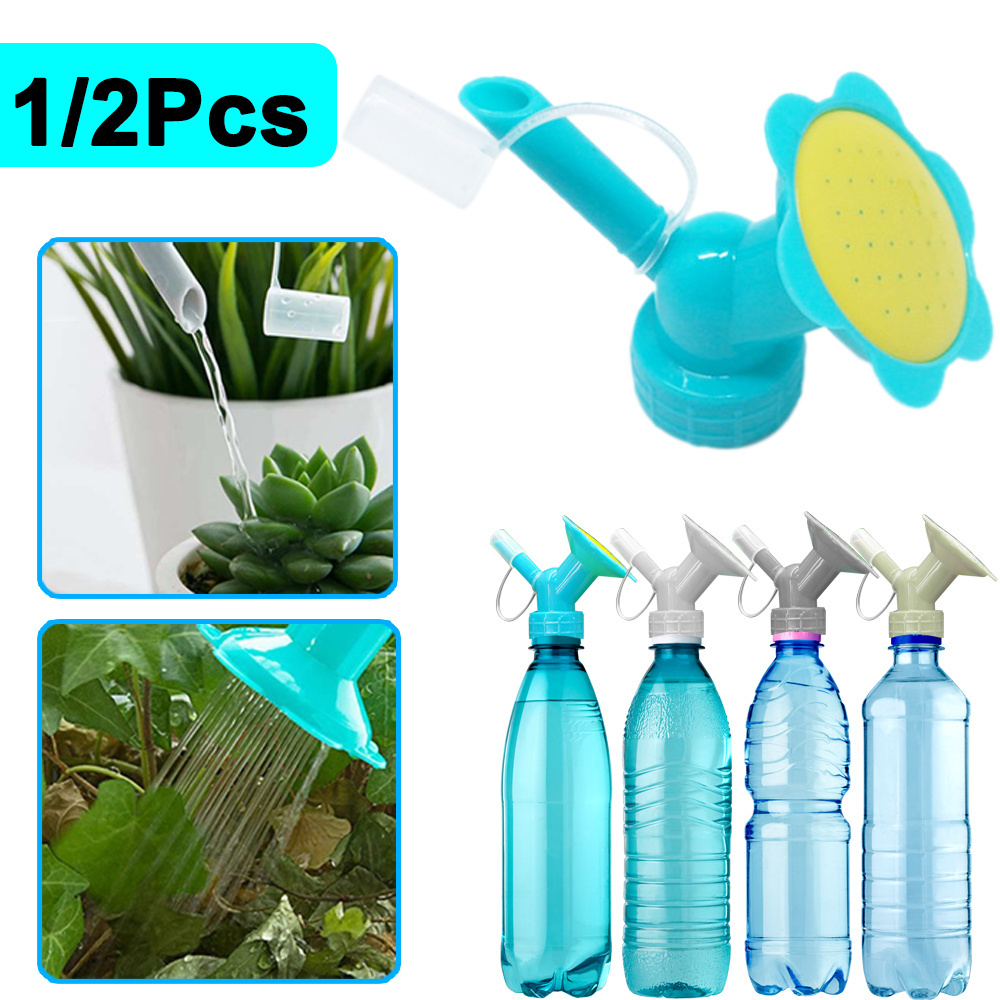 2In1 Watering Sprinkler Nozzle Water Bottle Plastic Sprinkler Flower Waterer Supplie Garden Tool Portable Household Potted Plant