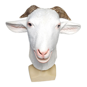 Sheep Animal Latex Mask Farmyard Rubber Goat Antelope Animal Mask Halloween Costume Masquerade Party